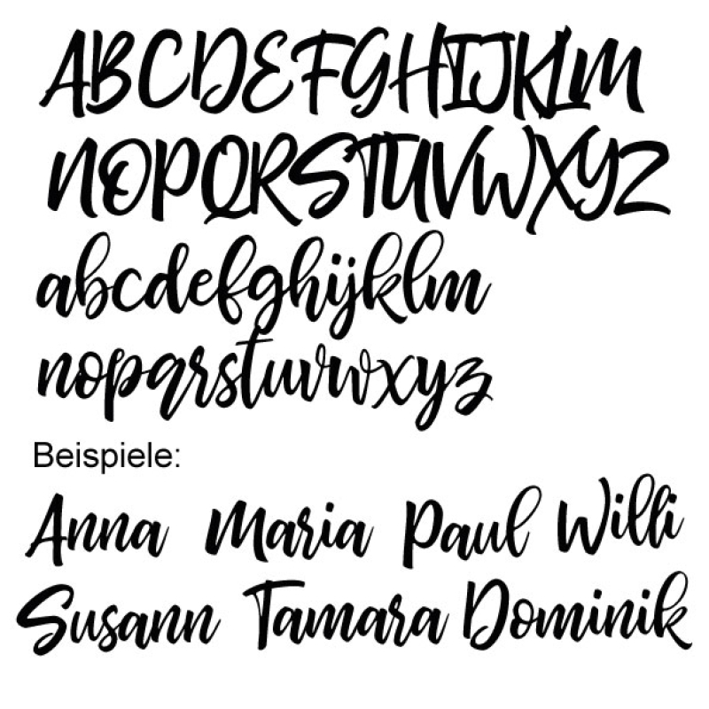 Keramikbecher mit Wunschtext in Handlettering Schriftart